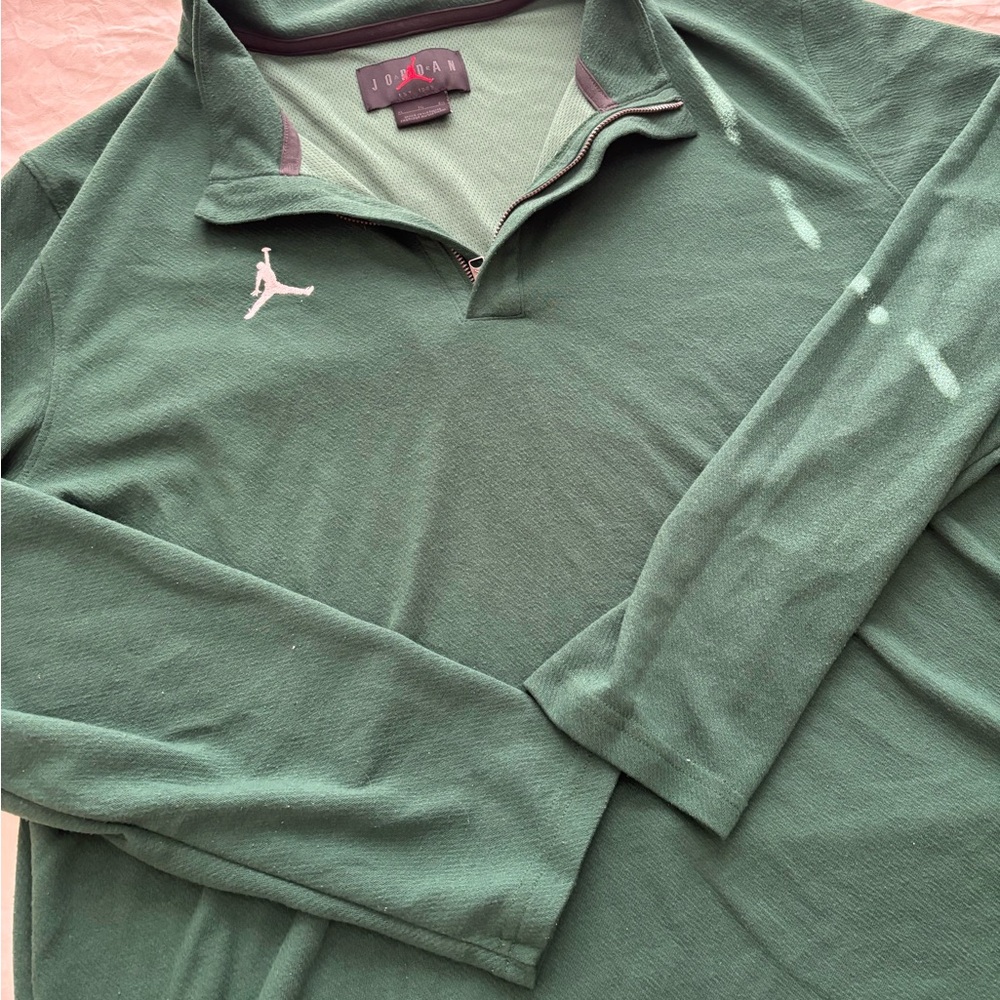Jordan Men's Forest Green Quarter-Zip Sweatshirt